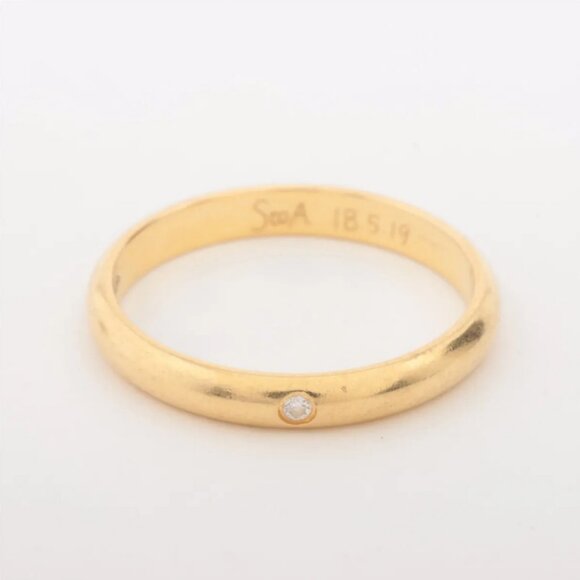Cartier 1895 Diamond Wedding Ring Yellow Gold